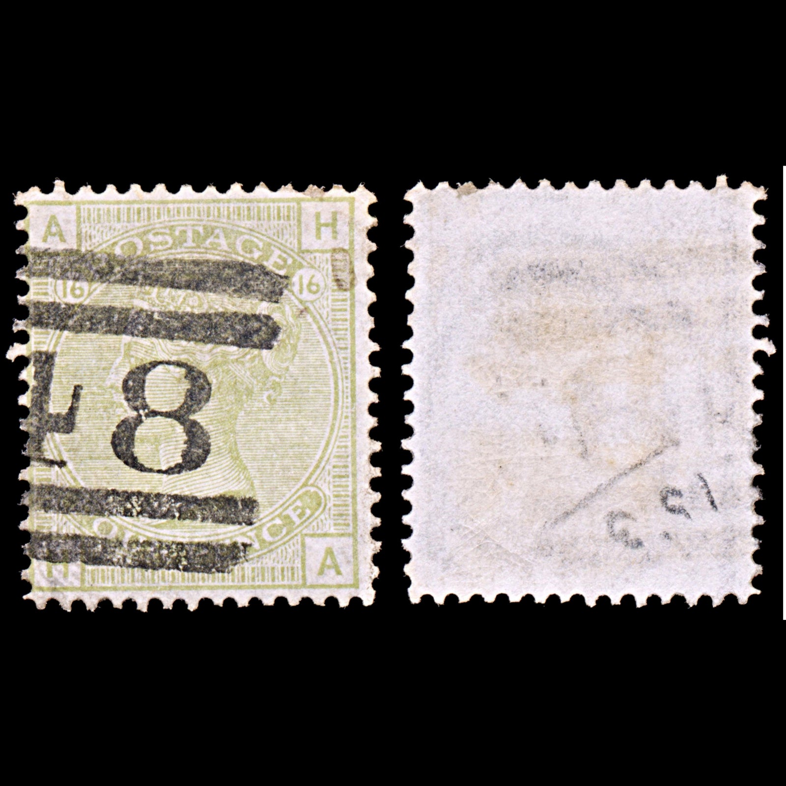 6526 GB SG153PL16 4D Sage Green 1877. Sc#70PL16 Mi48PL16 Used. C£300