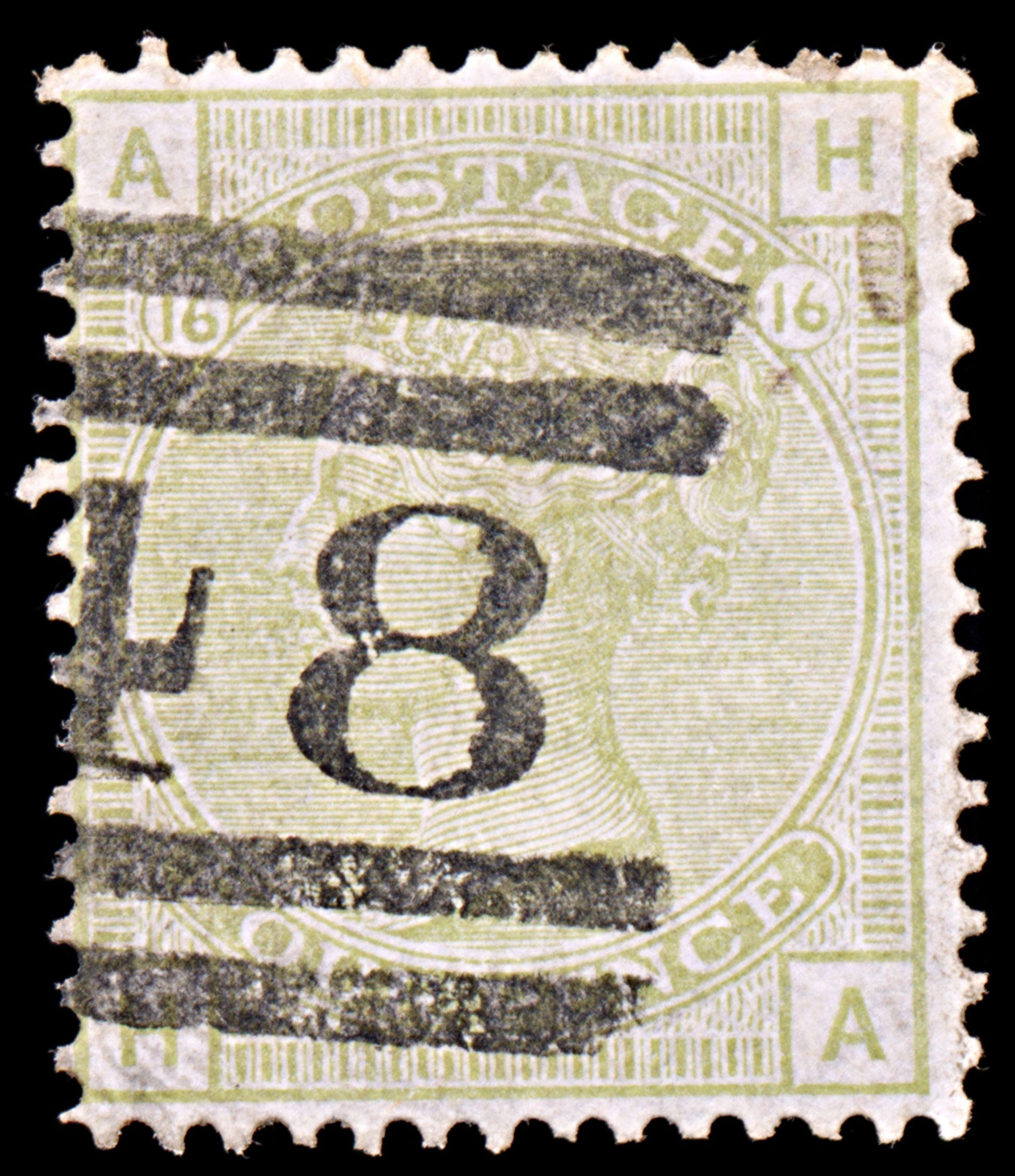 6526 GB SG153PL16 4D Sage Green 1877. Sc#70PL16 Mi48PL16 Used. C£300