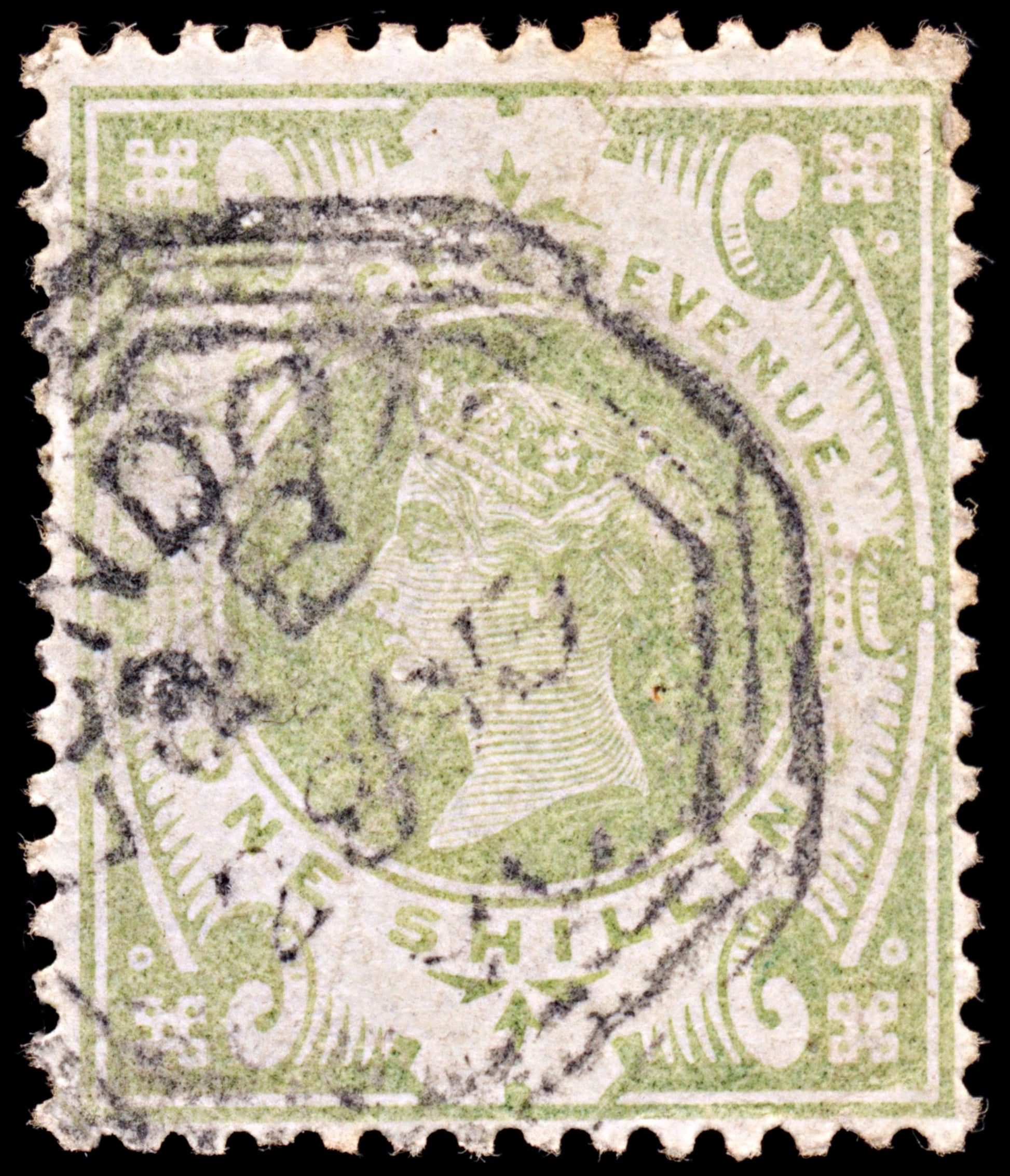 6542 GB SG211 1S Dull Green 1887. Sc#122 Mi97a Used. C£80