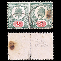 6556 GB SG226 2D Carmine Red & Grey Green 1904. Sc#130a Mi106Iwd Used. C£225, view 1