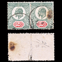 6556 GB SG226 2D Carmine Red & Grey Green 1904. Sc#130a Mi106Iwd Used. C£225, view 2