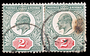 6556 GB SG226 2D Carmine Red & Grey Green 1904. Sc#130a Mi106Iwd Used. C£225