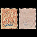 6575 French Guiana SG47 40C Blue & Red 1892. Sc#45 Mi38 Used. C£15