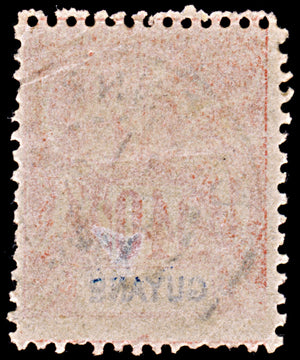 6575 French Guiana SG47 40C Blue & Red 1892. Sc#45 Mi38 Used. C£15