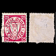 6588 Danzig SG272 25pf Carmine Red 1938. Sc#230 Mi294x Used. C£18, view 1
