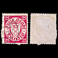 6588 Danzig SG272 25pf Carmine Red 1938. Sc#230 Mi294x Used. C£18, view 2