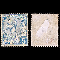 6590 Monaco SG13a 5C Blue 1891. Sc#13 Mi13 Mint MH. C£60, view 1