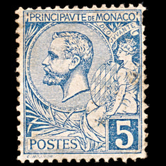 6590 Monaco SG13a 5C Blue 1891. Sc#13 Mi13 Mint MH. C£60, view 3