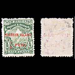 6592 Penrhyn SG4 ½D Green 1902. Sc#1 Mi1 Mint MH. C£150, view 1