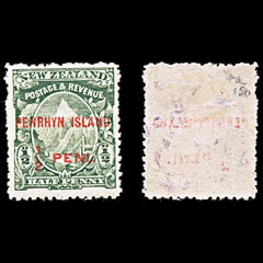 6592 Penrhyn SG4 ½D Green 1902. Sc#1 Mi1 Mint MH. C£150, view 2