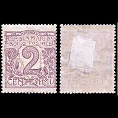 6598 San Marino SG40 2c Violet 1903. Sc#40 Mi34 Mint MH. C£15, view 1