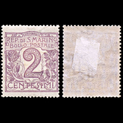 6598 San Marino SG40 2c Violet 1903. Sc#40 Mi34 Mint MH. C£15, view 2