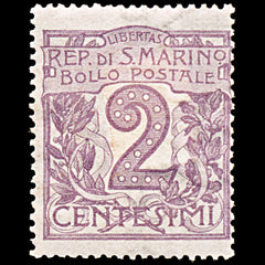 6598 San Marino SG40 2c Violet 1903. Sc#40 Mi34 Mint MH. C£15, view 3