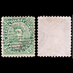 6608 Canada SG39 12½C Yellow Green 1859. Sc#18 Mi[michelqc] Used. C£70, view 1