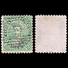 6608 Canada SG39 12½C Yellow Green 1859. Sc#18 Mi[michelqc] Used. C£70, view 2