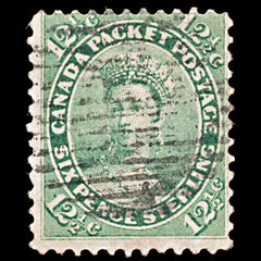 6608 Canada SG39 12½C Yellow Green 1859. Sc#18 Mi[michelqc] Used. C£70, view 3