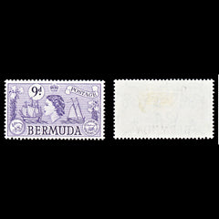 6737 Bermuda SG143b 9D Violet 1958. Sc#154 Mi 140 Mint MH. C£15, view 1