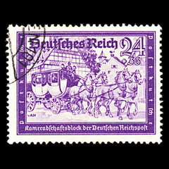 6758 Germany SG766 24+36 Black Purple Violet 1941. Sc#B158A Mi 778 Used. C£18, view 3