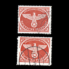 6761 Germany SG M805a Red Brown 1943. Sc#MQ1a Mi FP2Bx Used. C£158, view 3