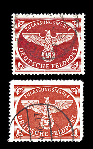 6762 Germany SG M805a Red Brown 1943. Sc#MQ1a Mi FP2Bx Used. C£158