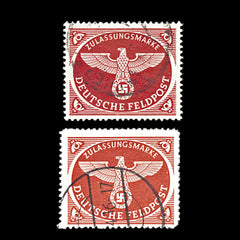 6762 Germany SG M805a Red Brown 1943. Sc#MQ1a Mi FP2Bx Used. C£158, view 3