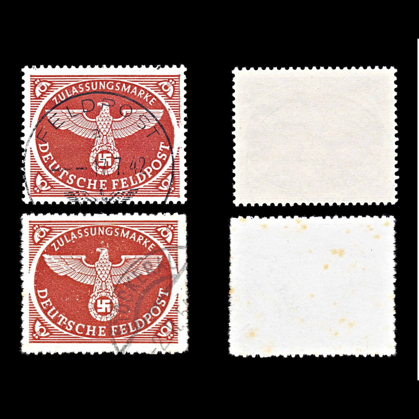 6763 Germany SG M805a Red Brown 1943. Sc#MQ1a Mi FP2Bx Used. C£158