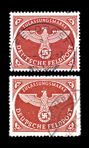 6763 Germany SG M805a Red Brown 1943. Sc#MQ1a Mi FP2Bx Used. C£158