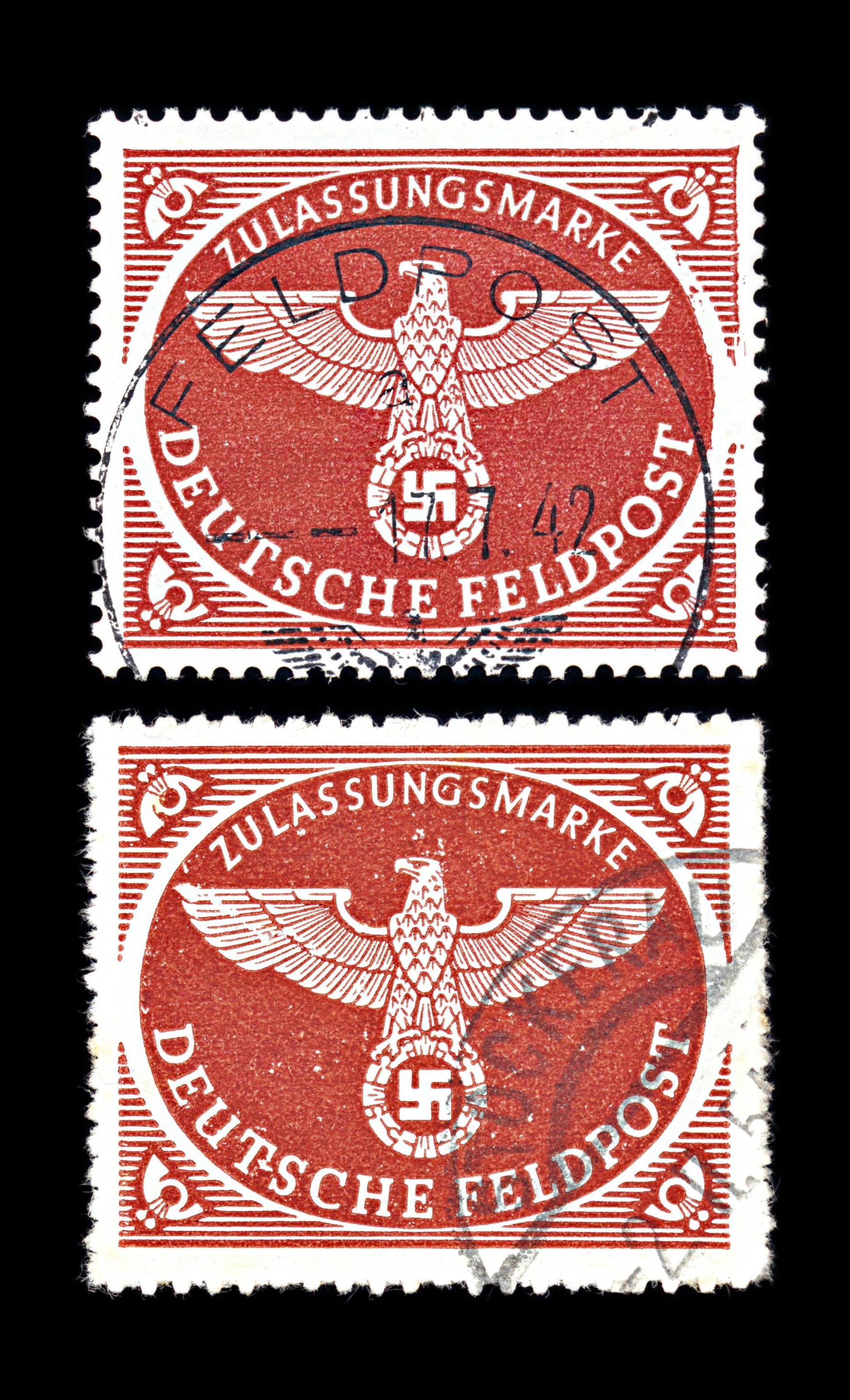 6763 Germany SG M805a Red Brown 1943. Sc#MQ1a Mi FP2Bx Used. C£158