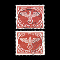 6763 Germany SG M805a Red Brown 1943. Sc#MQ1a Mi FP2Bx Used. C£158, view 3