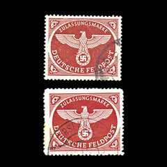 6764 Germany SG M805a Red Brown 1943. Sc#MQ1a Mi FP2Bx Used. C£158, view 3