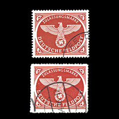 6765 Germany Red Brown 1943. Mi FP2By Used. C£158, view 3