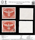 6766 Germany Red Brown 1943. Mi FP2By Used. C£158