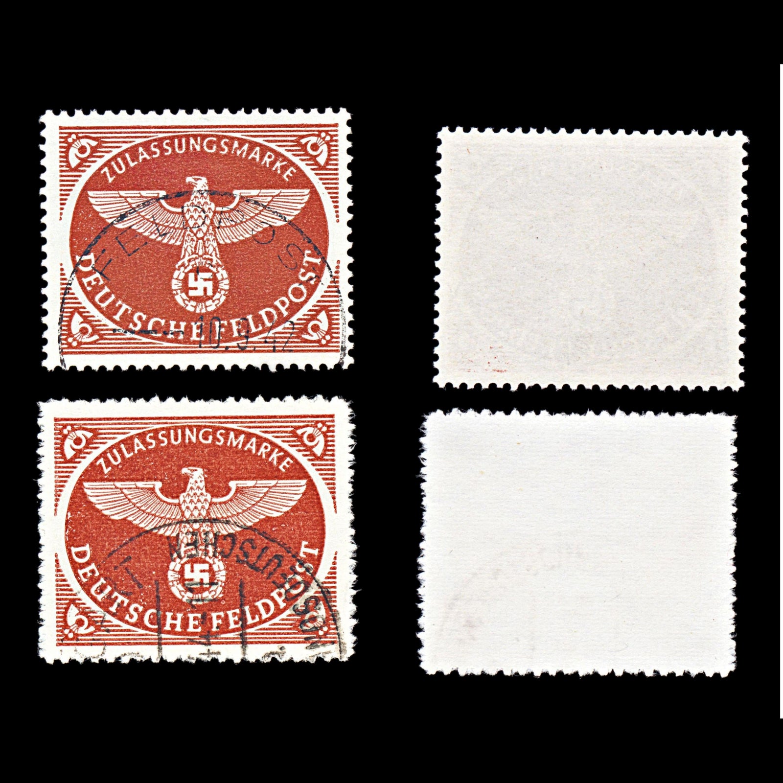 6766 Germany Red Brown 1943. Mi FP2By Used. C£158