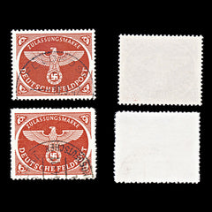 6766 Germany Red Brown 1943. Mi FP2By Used. C£158, view 2