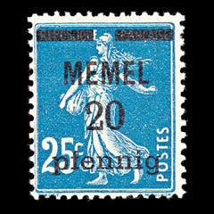 6783 Memel SG3 20 Prussian Blue 1920. Sc#20 Mi 20b Mint MH. C£44, view 3