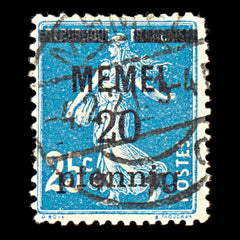 6784 Memel SG3 20 Prussian Blue 1920. Sc#20 Mi 20b Used. C£13, view 3