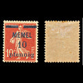 6785 Memel SG17 10 Orange Red 1920. Mi 19x Mint MH. C£23