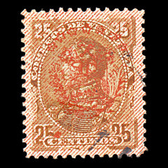 6791 Venezuela SG152 25C Brown 1893. Sc#110 Mi 39a Used. C£82, view 3