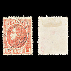 6793 Venezuela SG103 10C Red 1880. Sc#69 Mi 24x Used. C£17, view 1