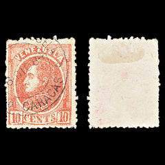 6793 Venezuela SG103 10C Red 1880. Sc#69 Mi 24x Used. C£17, view 2