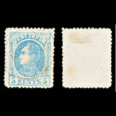 6794 Venezuela SG102 5 C Blue 1880. Sc#68 Mi 23x Used. C£10, view 1