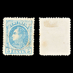 6794 Venezuela SG102 5 C Blue 1880. Sc#68 Mi 23x Used. C£10, view 2