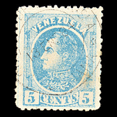 6794 Venezuela SG102 5 C Blue 1880. Sc#68 Mi 23x Used. C£10, view 3