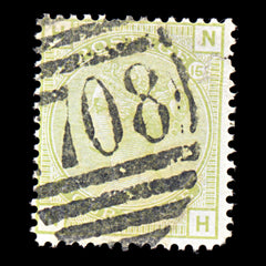 6815 GB SG153 4D Sage Green. Plate 15 "NH" 1877. Sc#70 Used. C£325, view 3