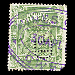 6845 South Africa Company SG20 2D Olive Green & Red 1892. Sc#3 Mi 17 Used. C£450, view 3
