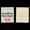 6862 Bechuanaland SG62 2D Carmine & Grey Green 1897. Sc#71 Mi 48 Mint MVLH. C£16