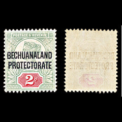 6862 Bechuanaland SG62 2D Carmine & Grey Green 1897. Sc#71 Mi 48 Mint MVLH. C£16, view 1