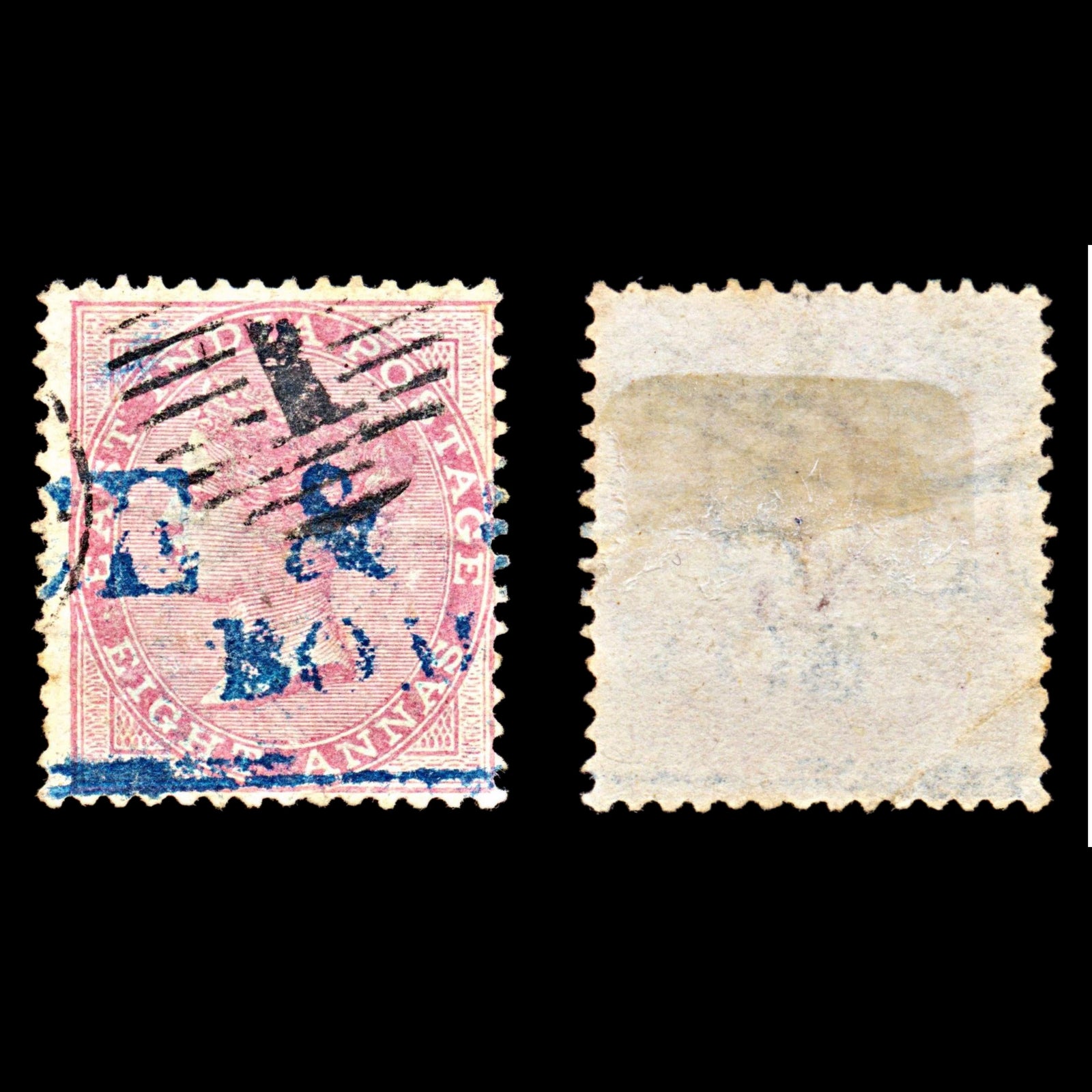 6871 India SG73 8A Rose 1868. Sc#28 Mi 26 Used. C£10