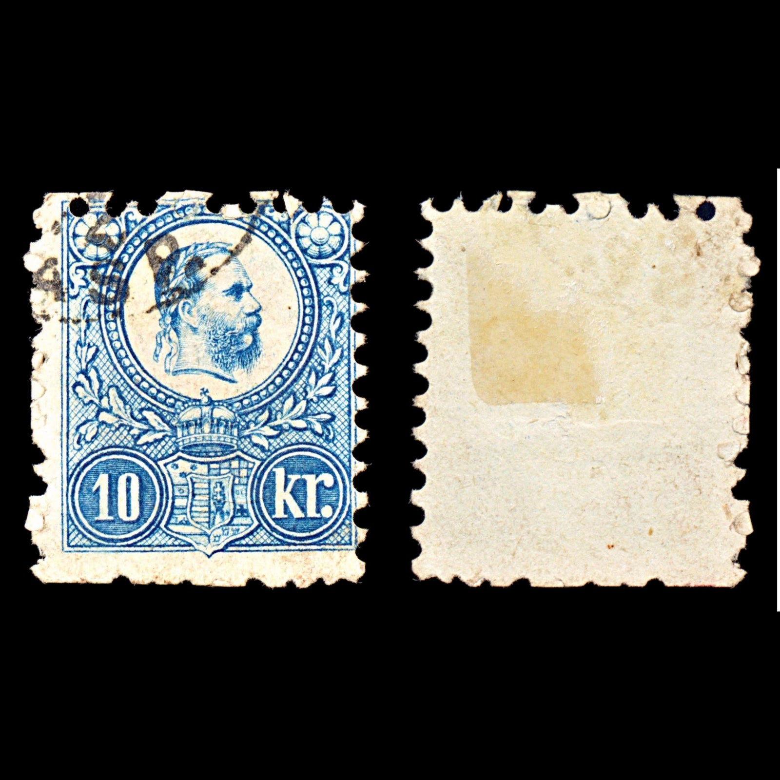 6873 Hungary SG11a 10 Light Blue 1871. Mi 11b Used. C£65