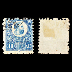 6873 Hungary SG11a 10 Light Blue 1871. Mi 11b Used. C£65, view 1